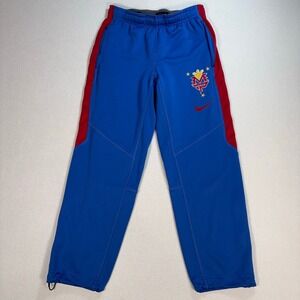 Nike Manny Pacquiao Track Pants Men's S Blue Dri-Fit Ankle Zip Swoosh Logo